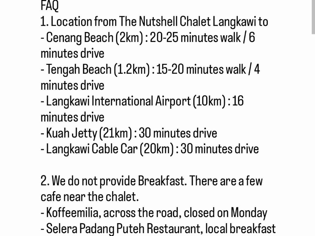 The Nutshell Chalet Langkawi Pantai Cenang  Kültér fotó